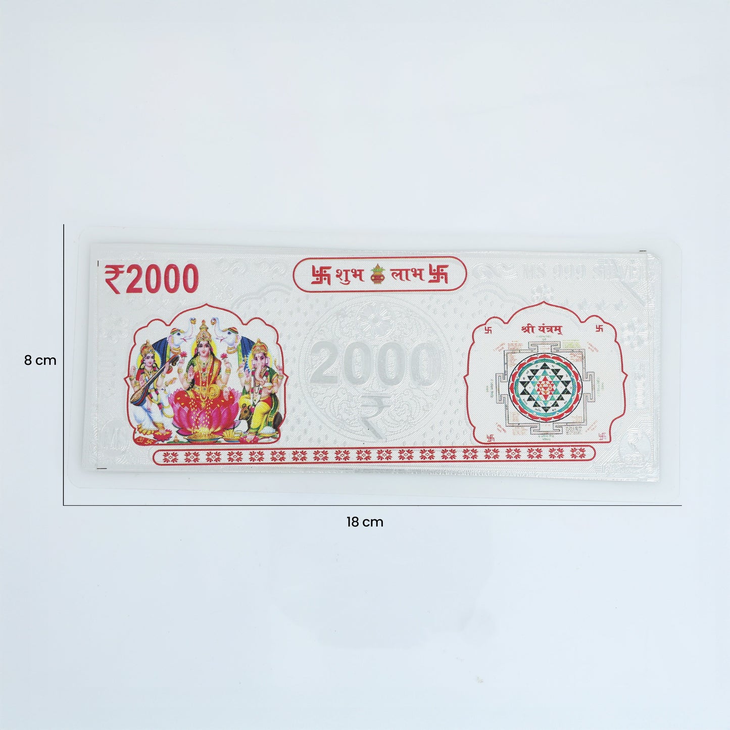 Pure Silver Plated ₹2000 Silver Note Attract Wealth, Prosperity & Abundance