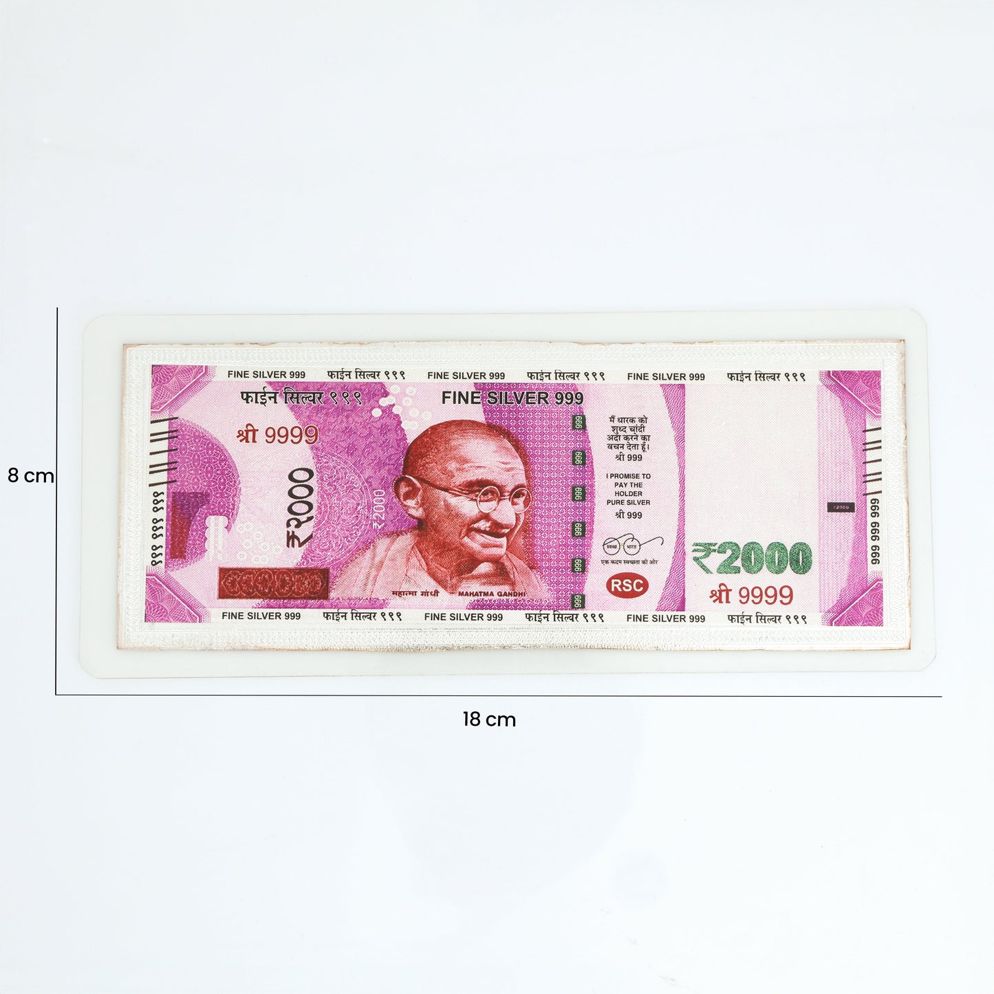₹2000 Pure Silver Plated Note
