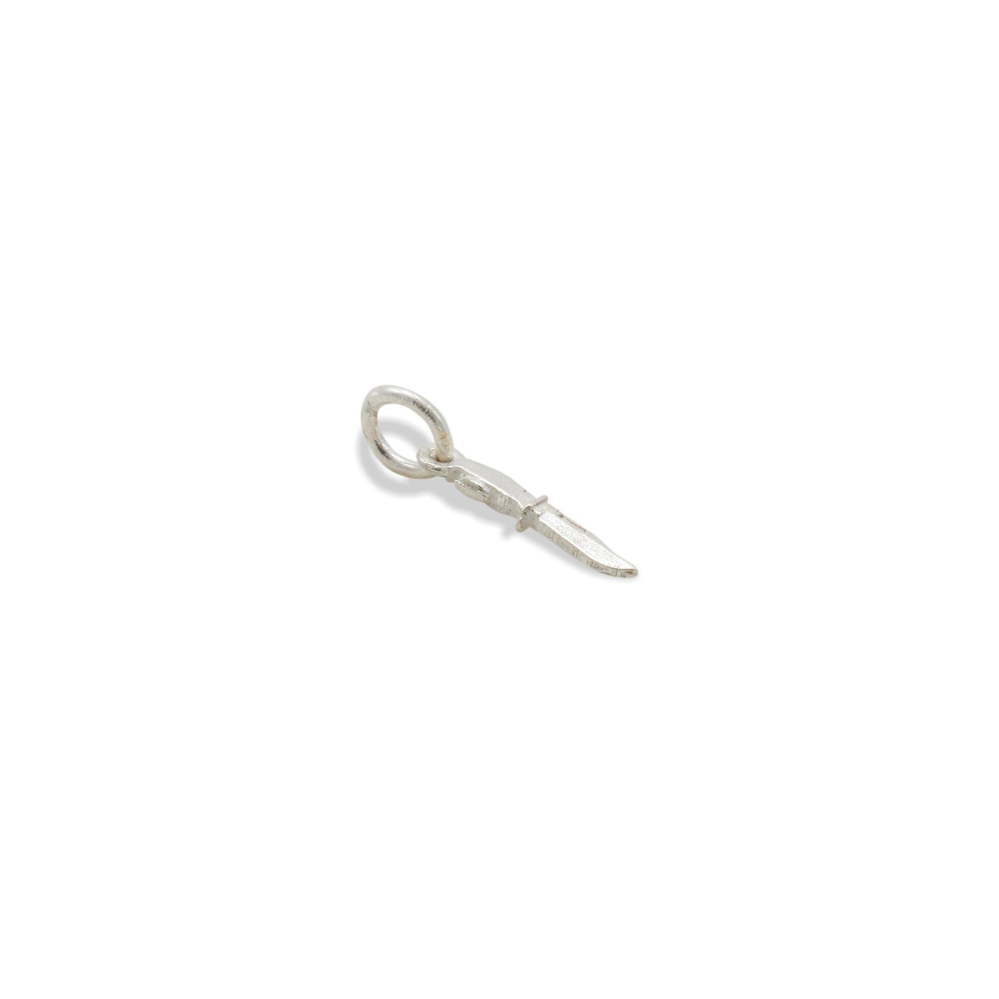 Elegant silver pendant with a bold knife shape