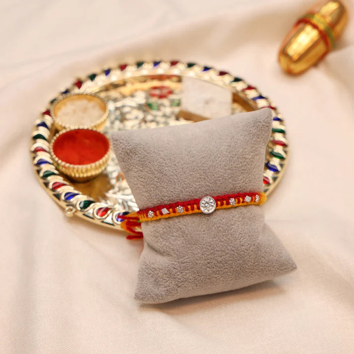 Divine Ganpati Silver Rakhi