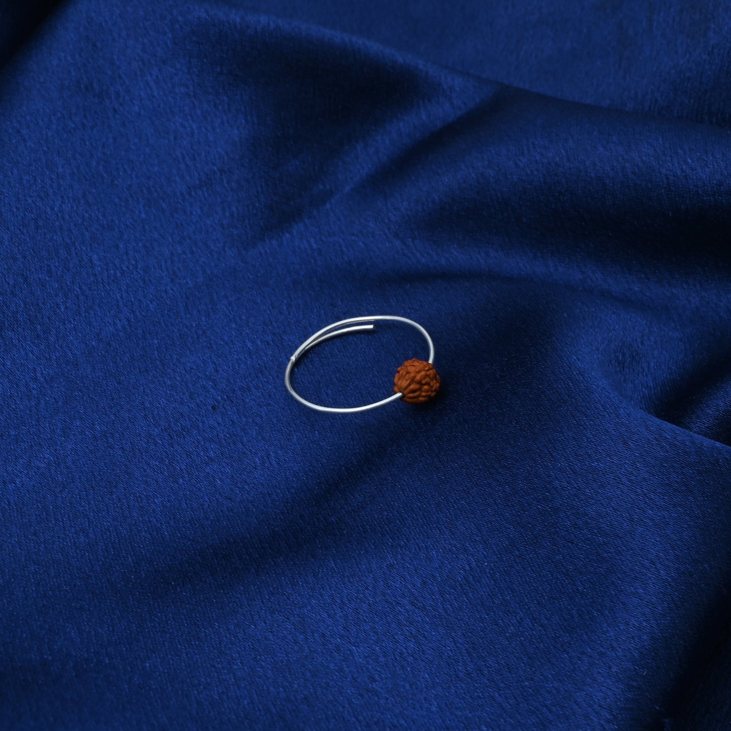 Silver Rudraksha Girls Ring
