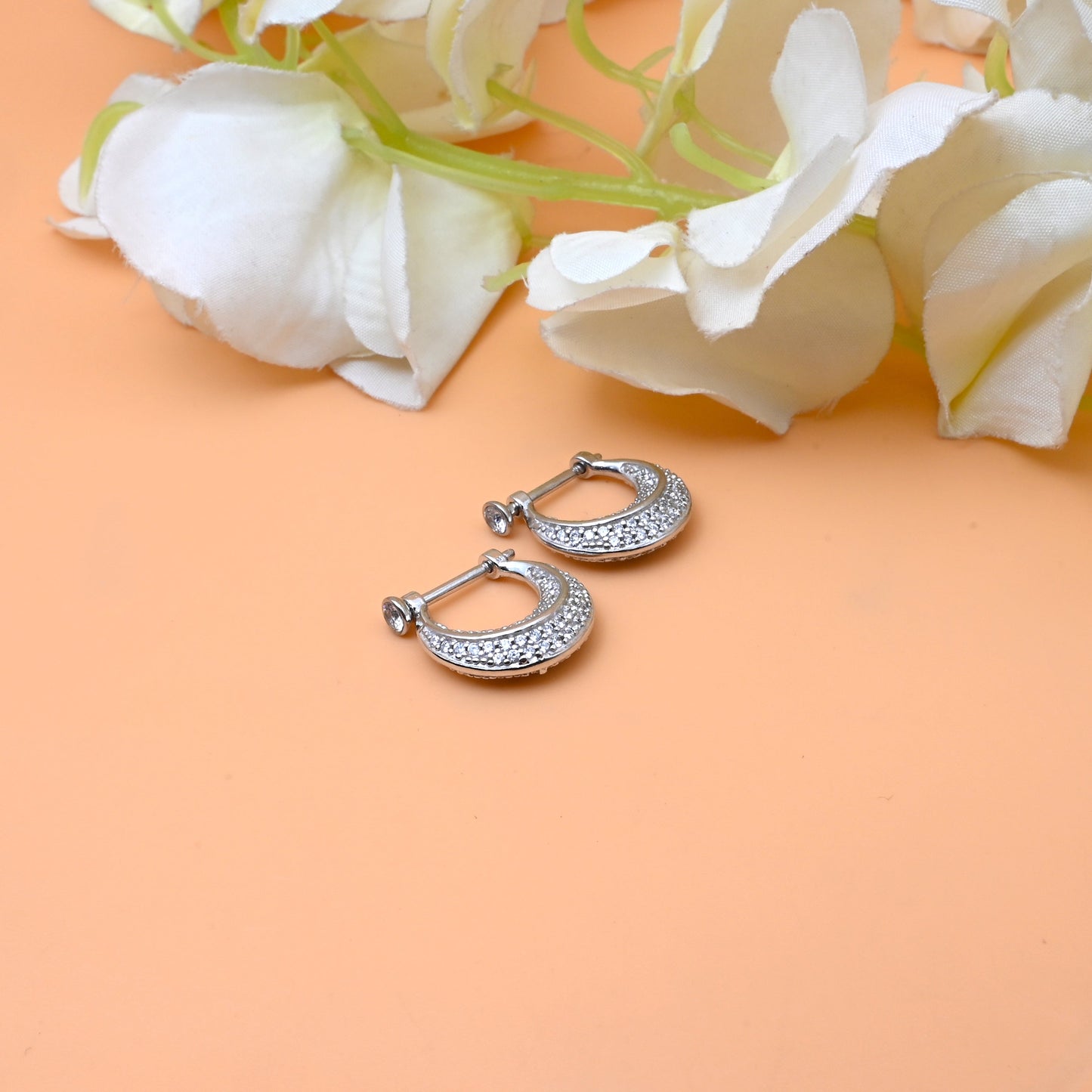 Silver Bali Earrings - Trendy Jewelry for Boys & Men.