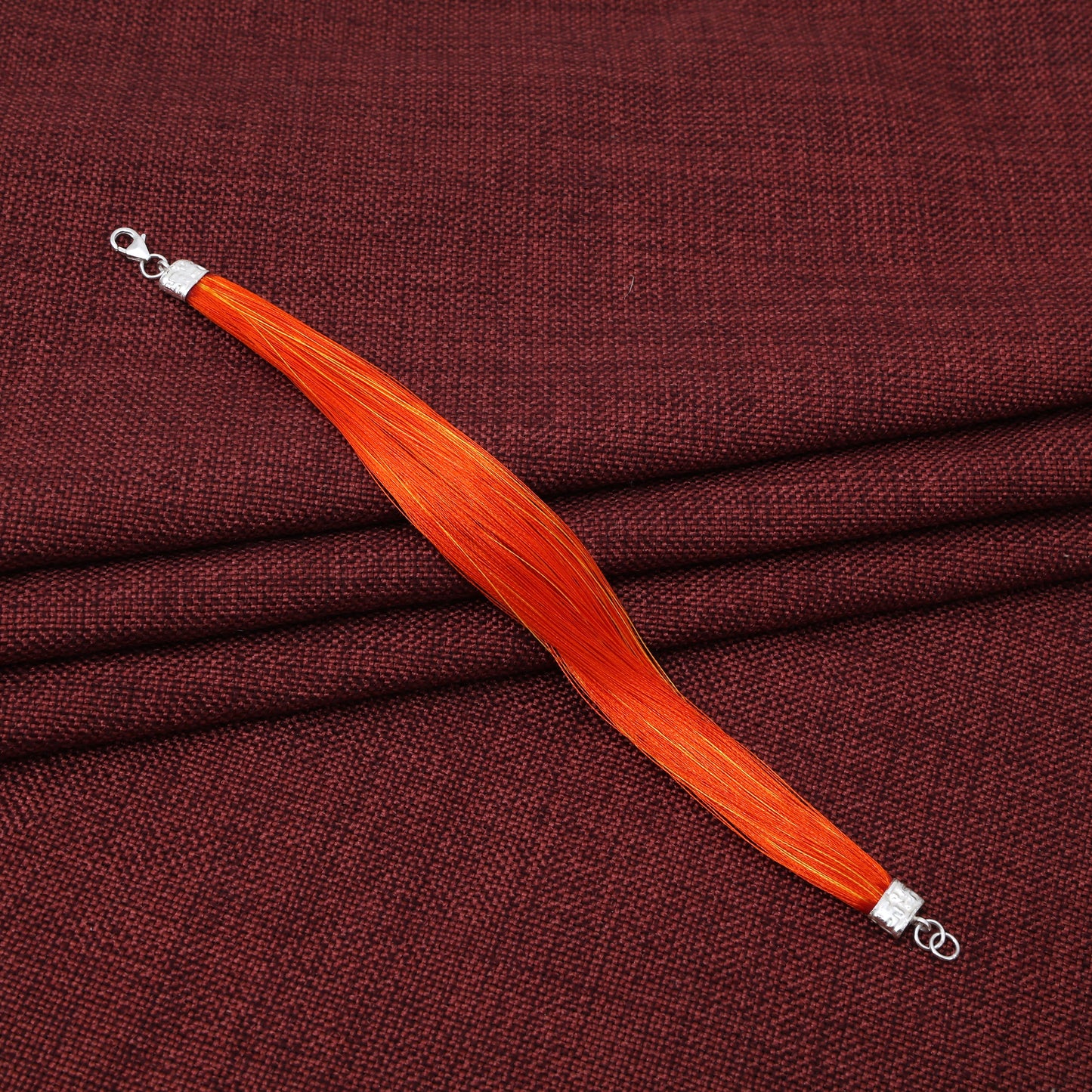 Silver Classic Orange Moli Bracelet for Him