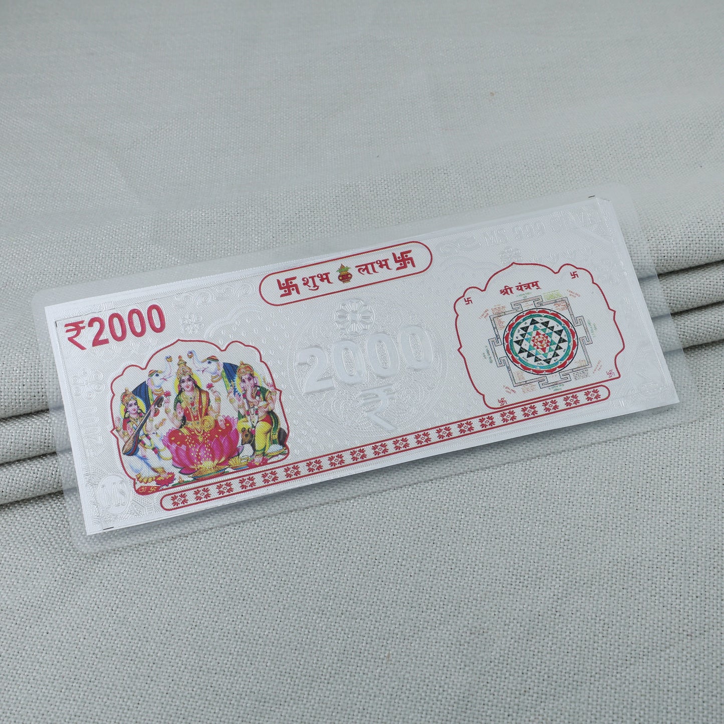 Pure Silver Plated ₹2000 Silver Note Attract Wealth, Prosperity & Abundance