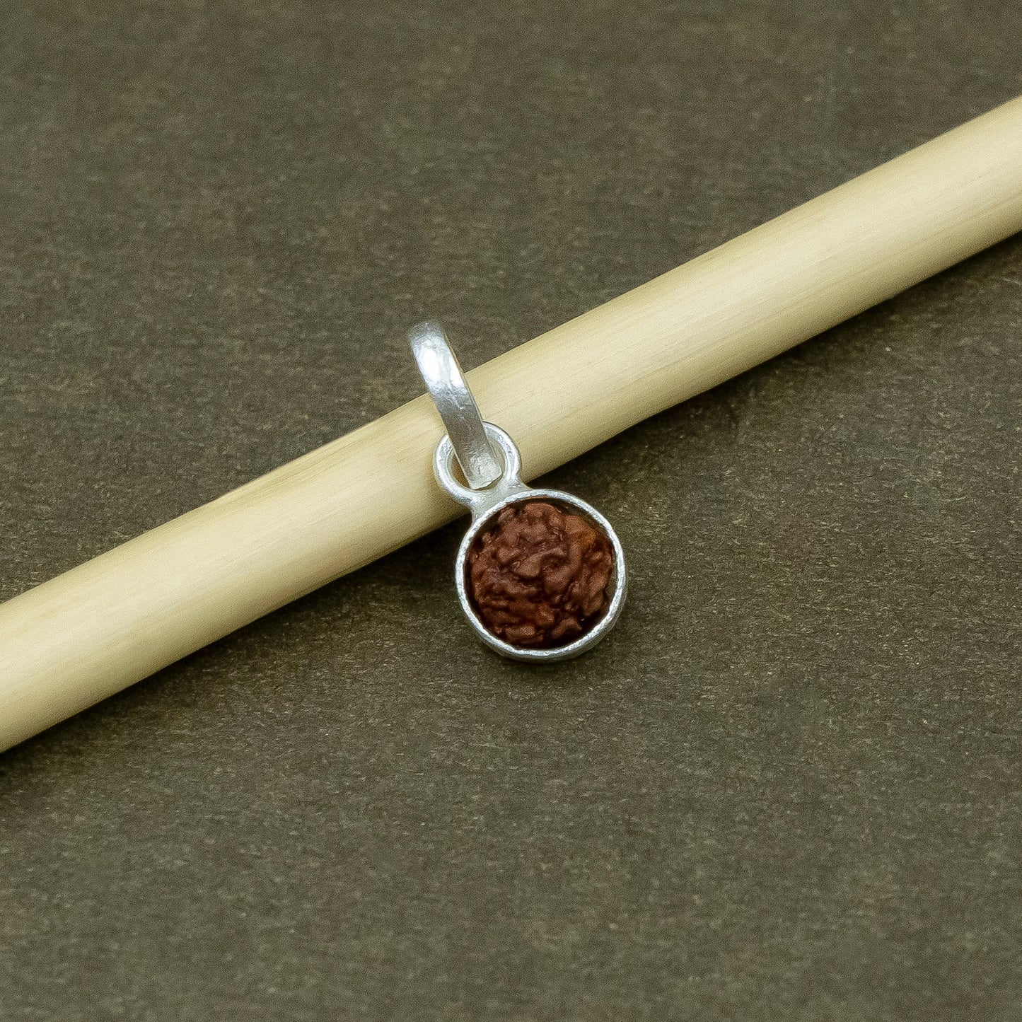 Silver Rudraksha Classic Round Pendant