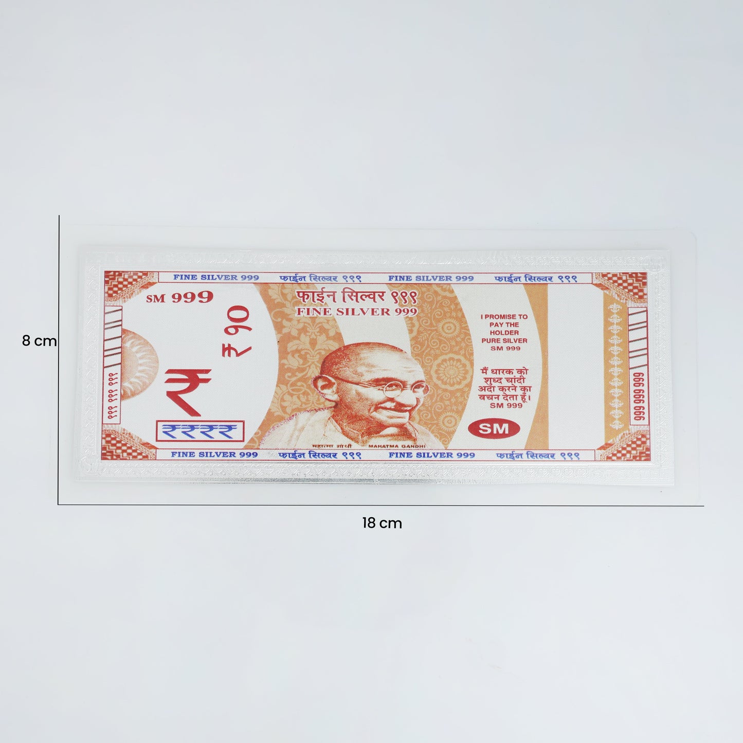 10 Rupee Pure Silver Plated Note