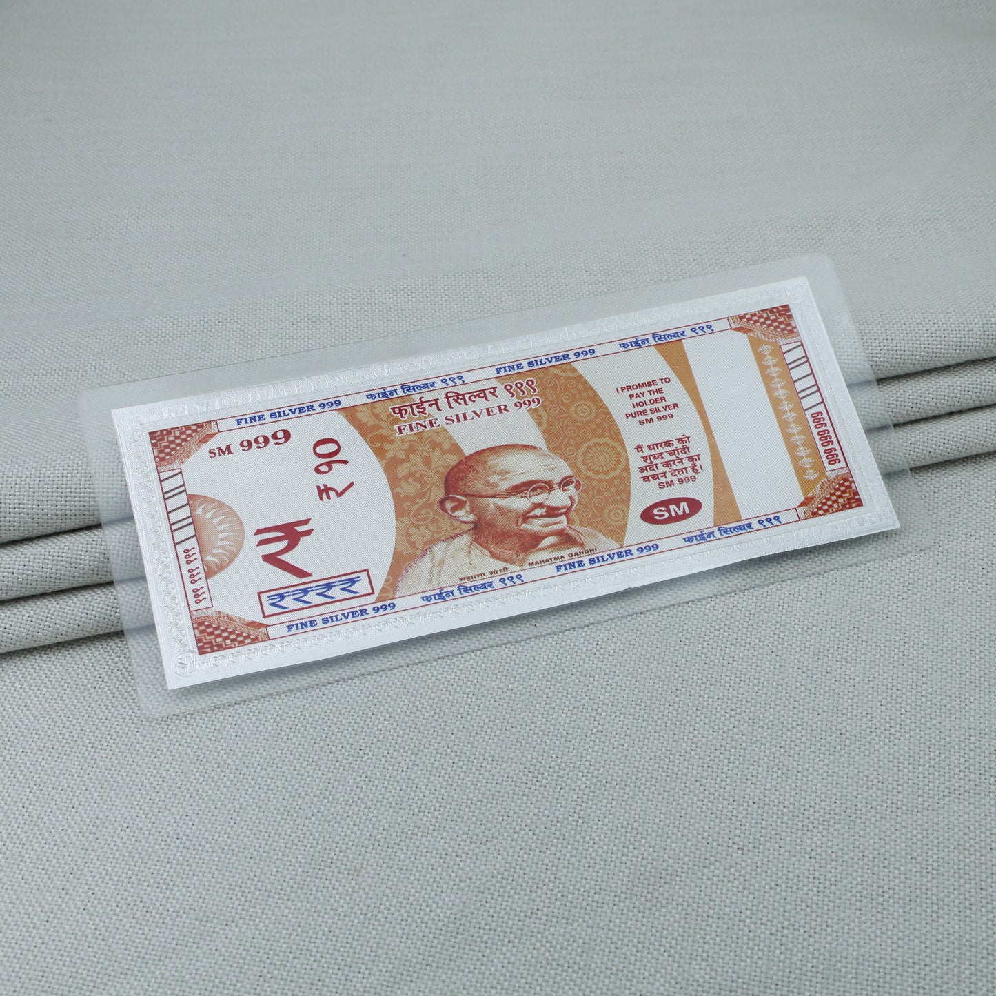 10 Rupee Pure Silver Plated Note