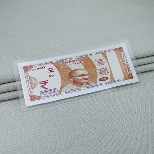 10 Rupee Pure Silver Plated Note