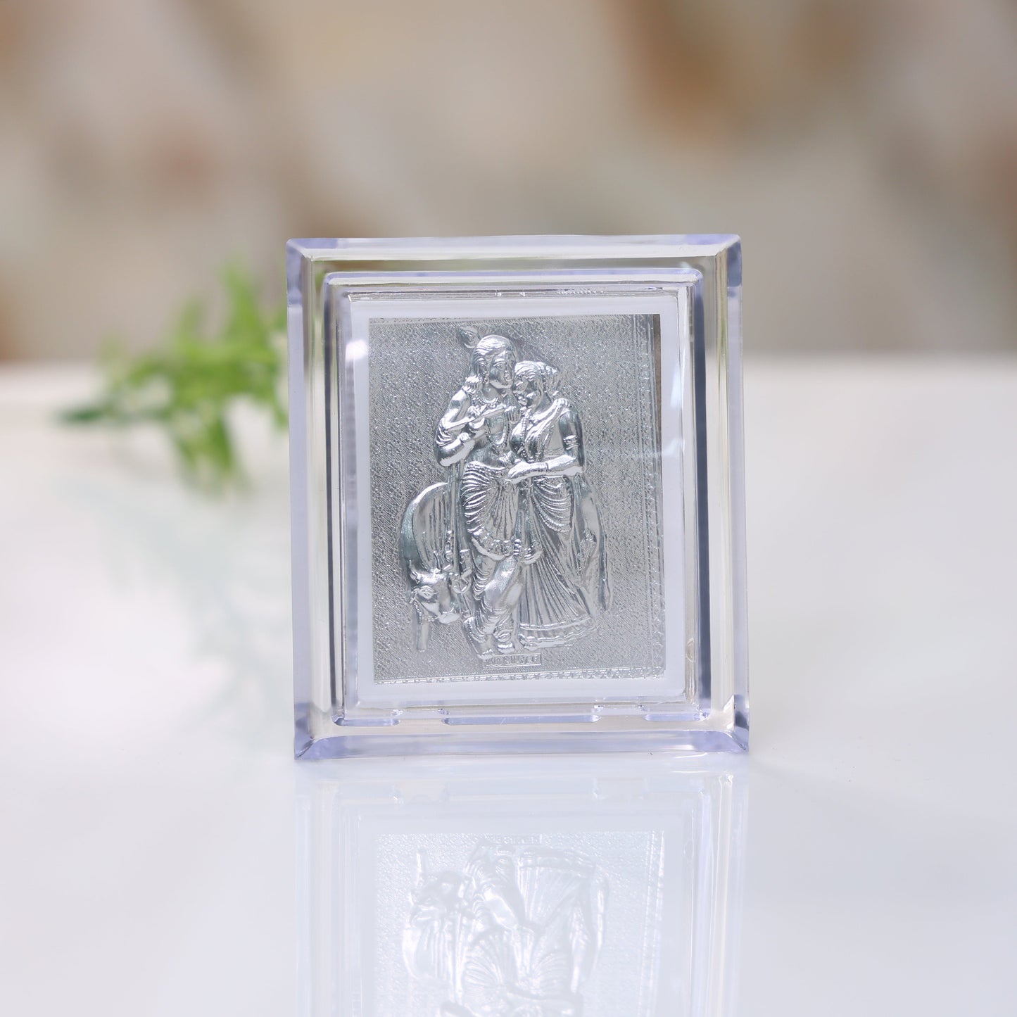 Radha Ji Krishna Ji Grace Silver Frame