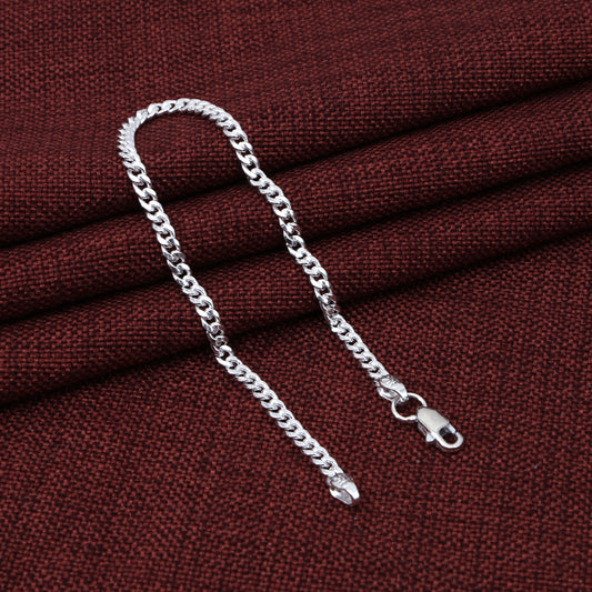 Sterling Silver Chain Mens Bracelet