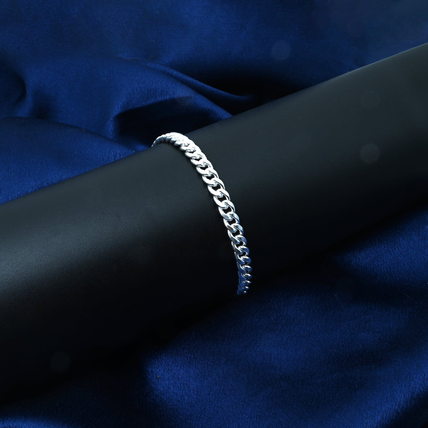 Sterling Silver Chain Mens Bracelet