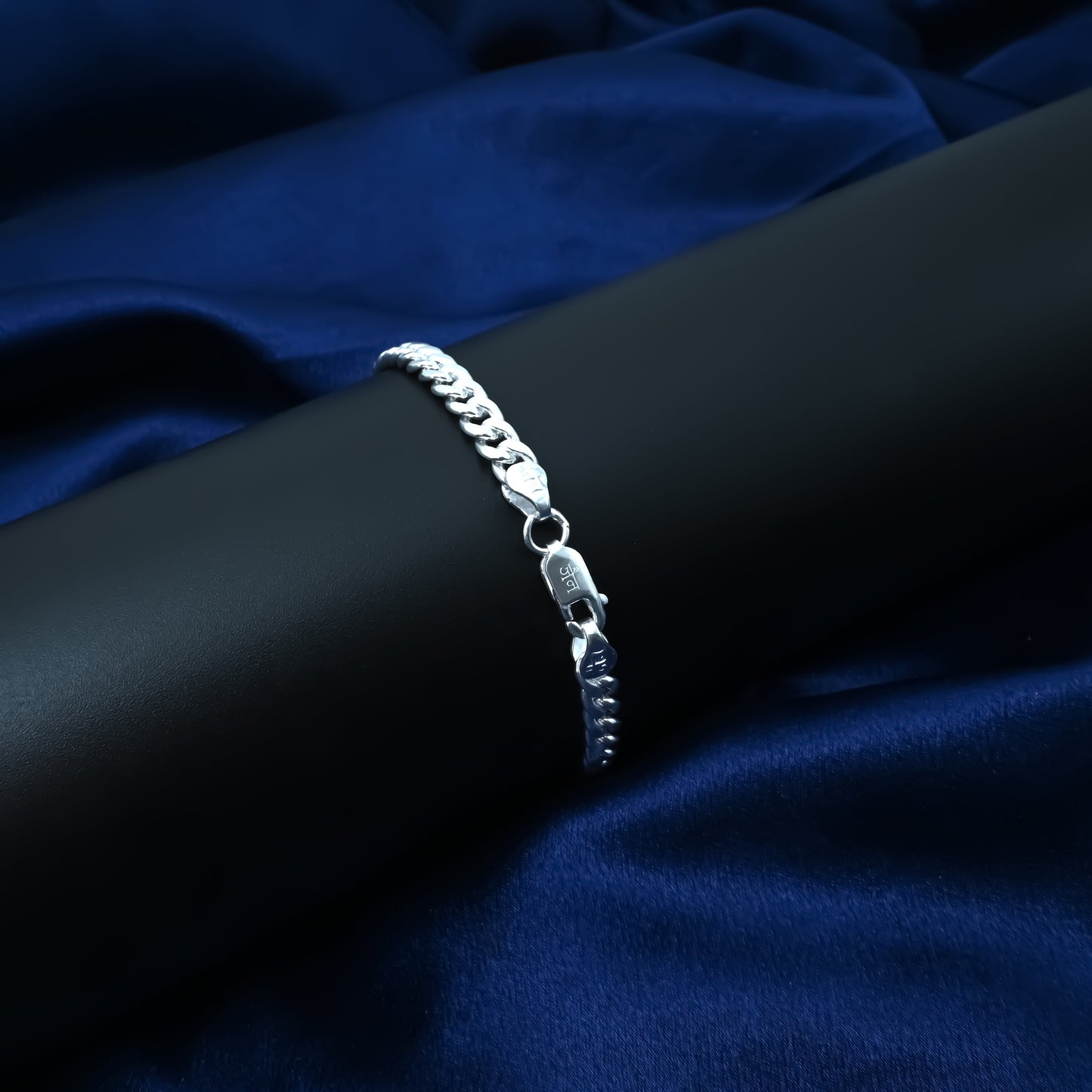 Sterling Silver Chain Mens Bracelet