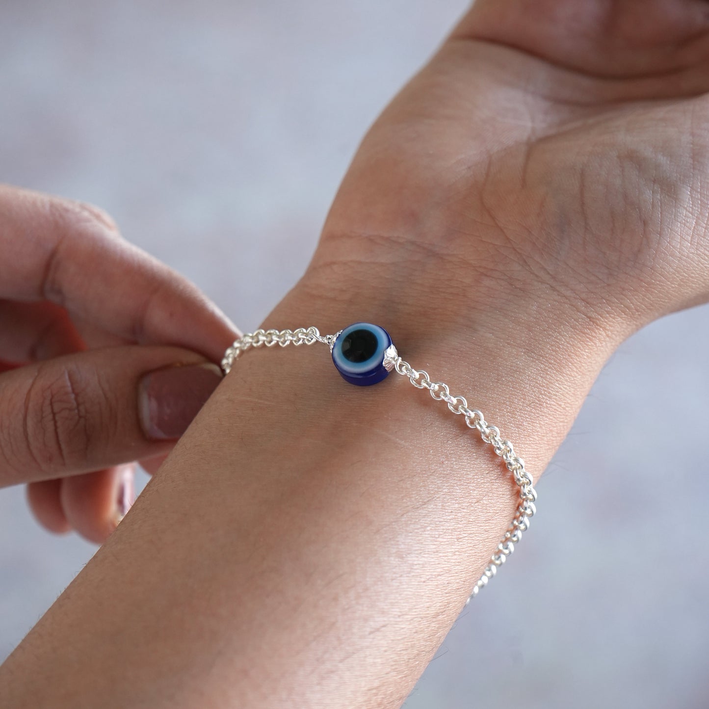 Stylish Evil Eye Silver Bracelet for Everyday Protection