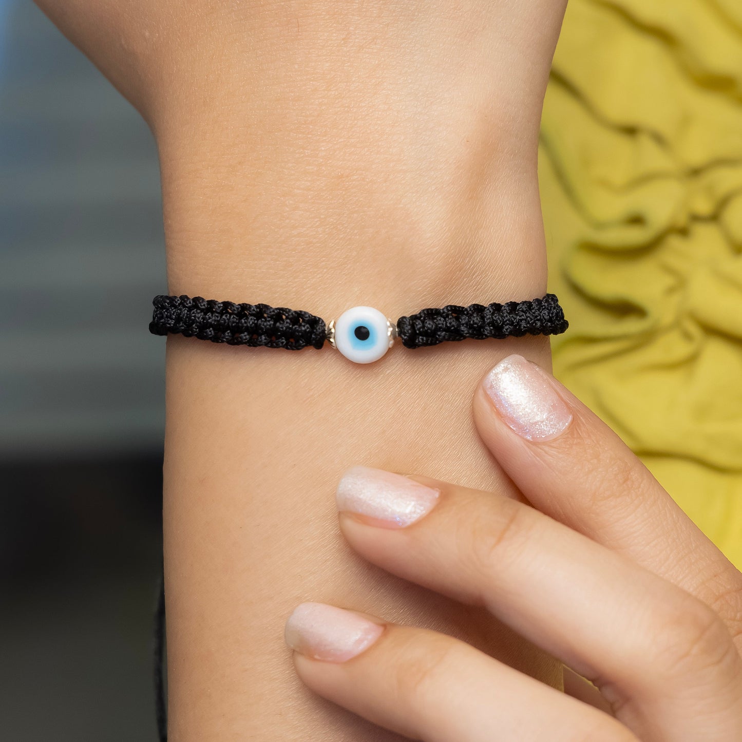 (Buy 1 get 1)Black Thread Evil Eye Bracelet/Anklet Adjustable Nazar Protection