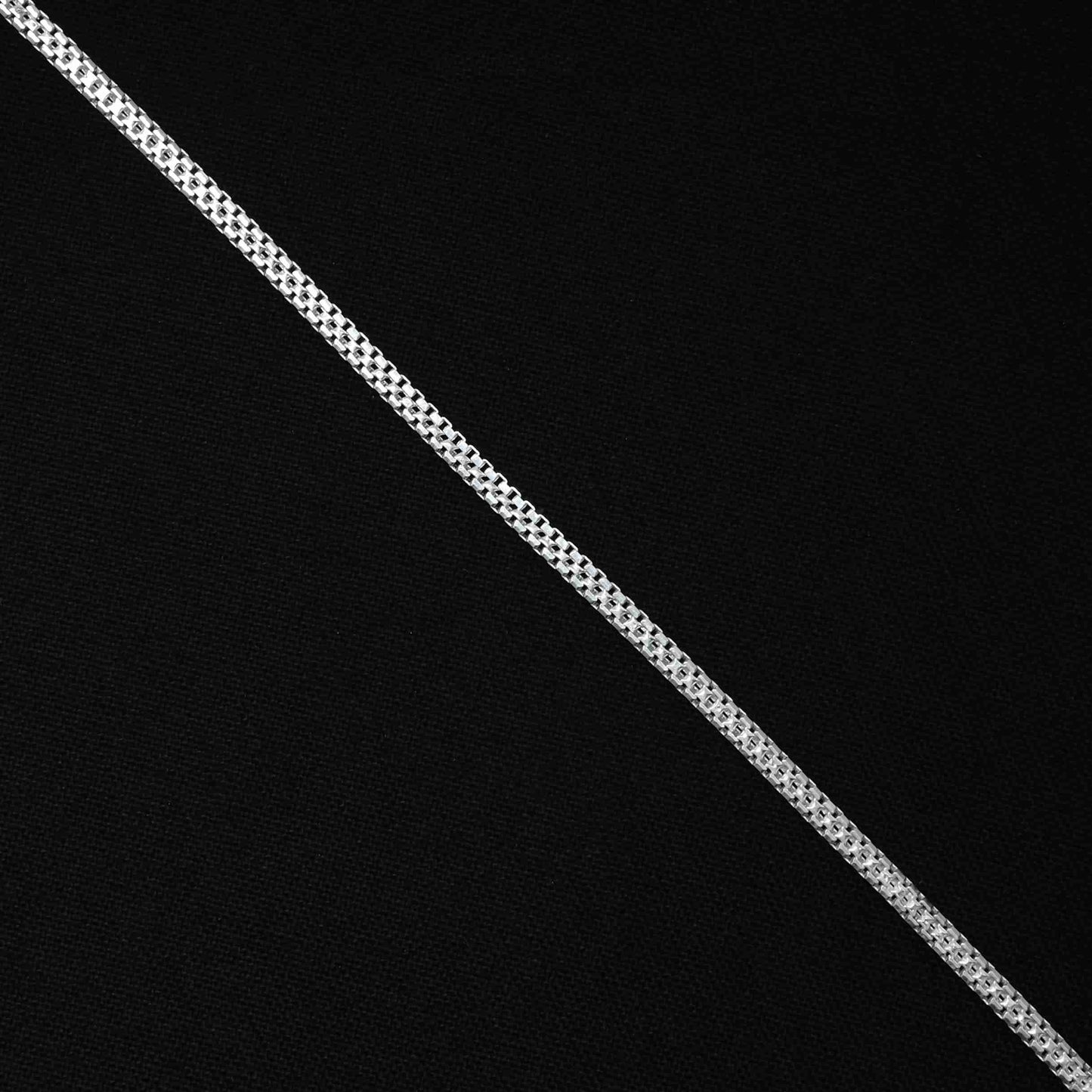 Trendy silver bracelet for boys showcasing a minimal square box design chain