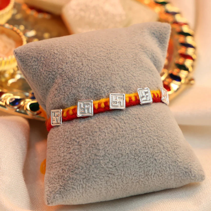 Blessed Swastik Buds Rakhi