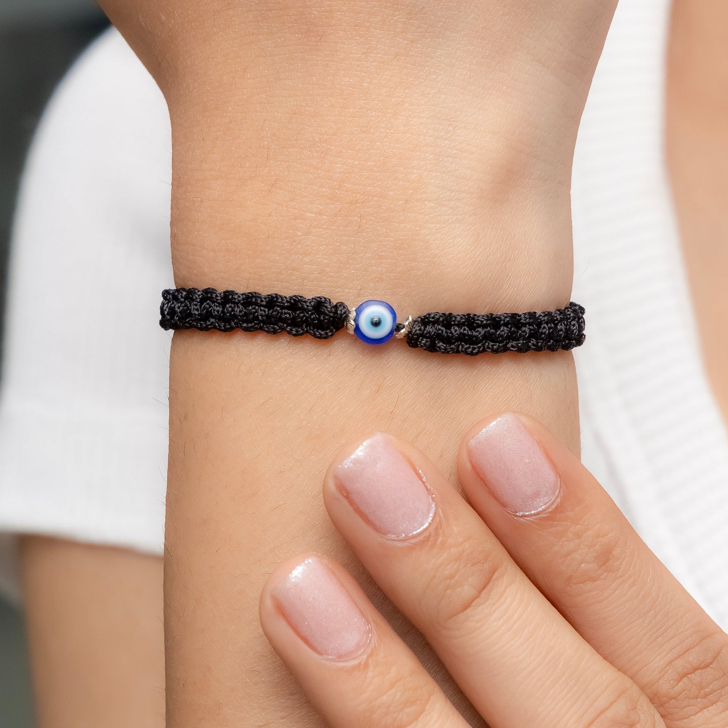 (Buy 1 get 1)Handmade Black Thread Evil Eye Bracelet