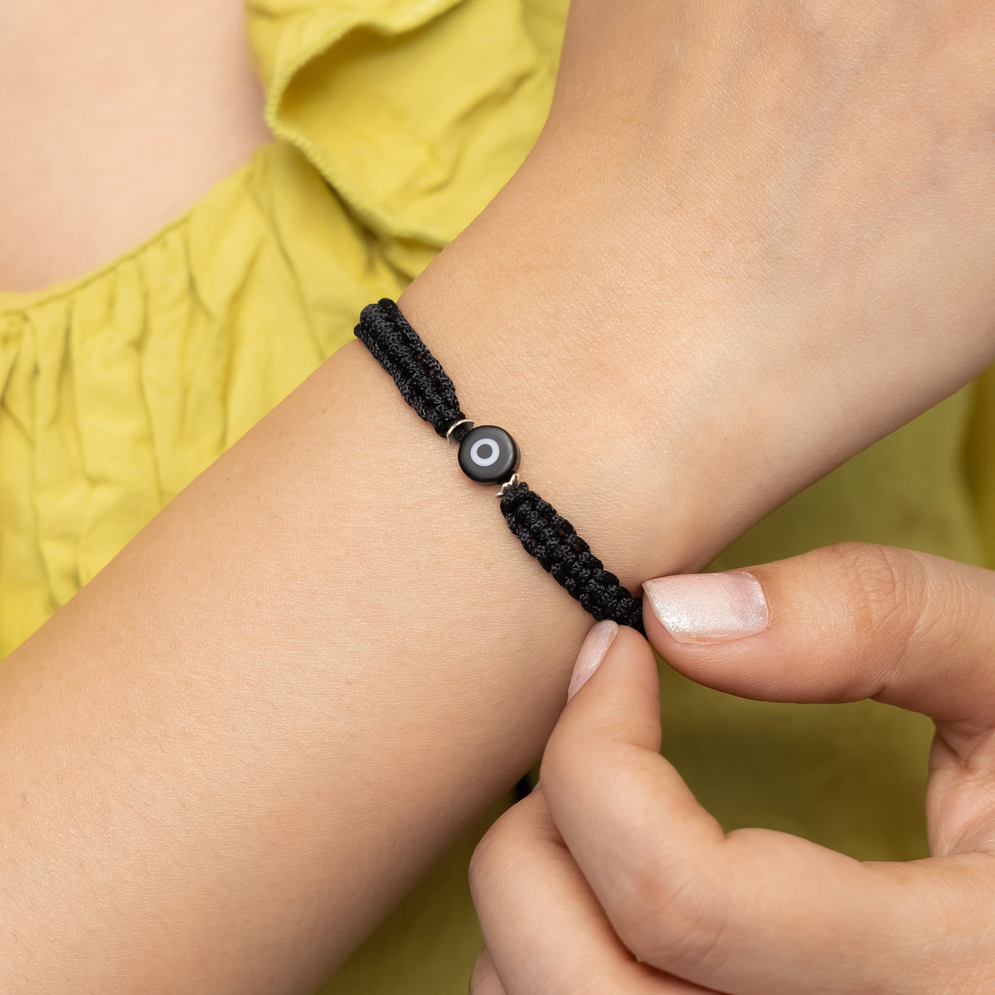 (Buy 1 get 1)Black Thread Evil Eye Bracelet/Anklet Adjustable Nazar Protection