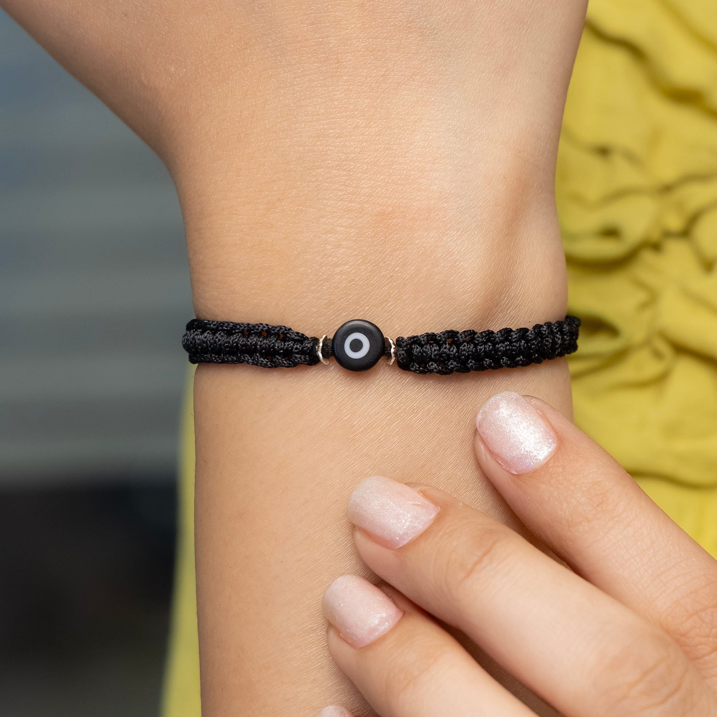 (Buy 1 get 1)Black Thread Evil Eye Bracelet/Anklet Adjustable Nazar Protection