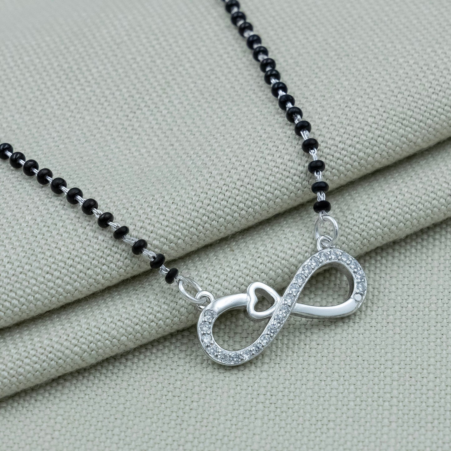 Infinite Heart Silver Mangalsutra