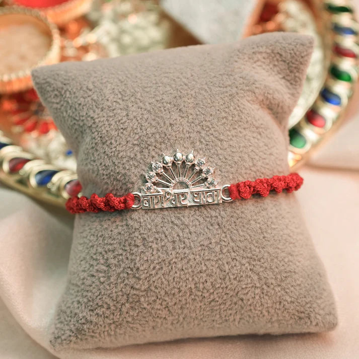 Bageshwar Blessings Silver Rakhi 