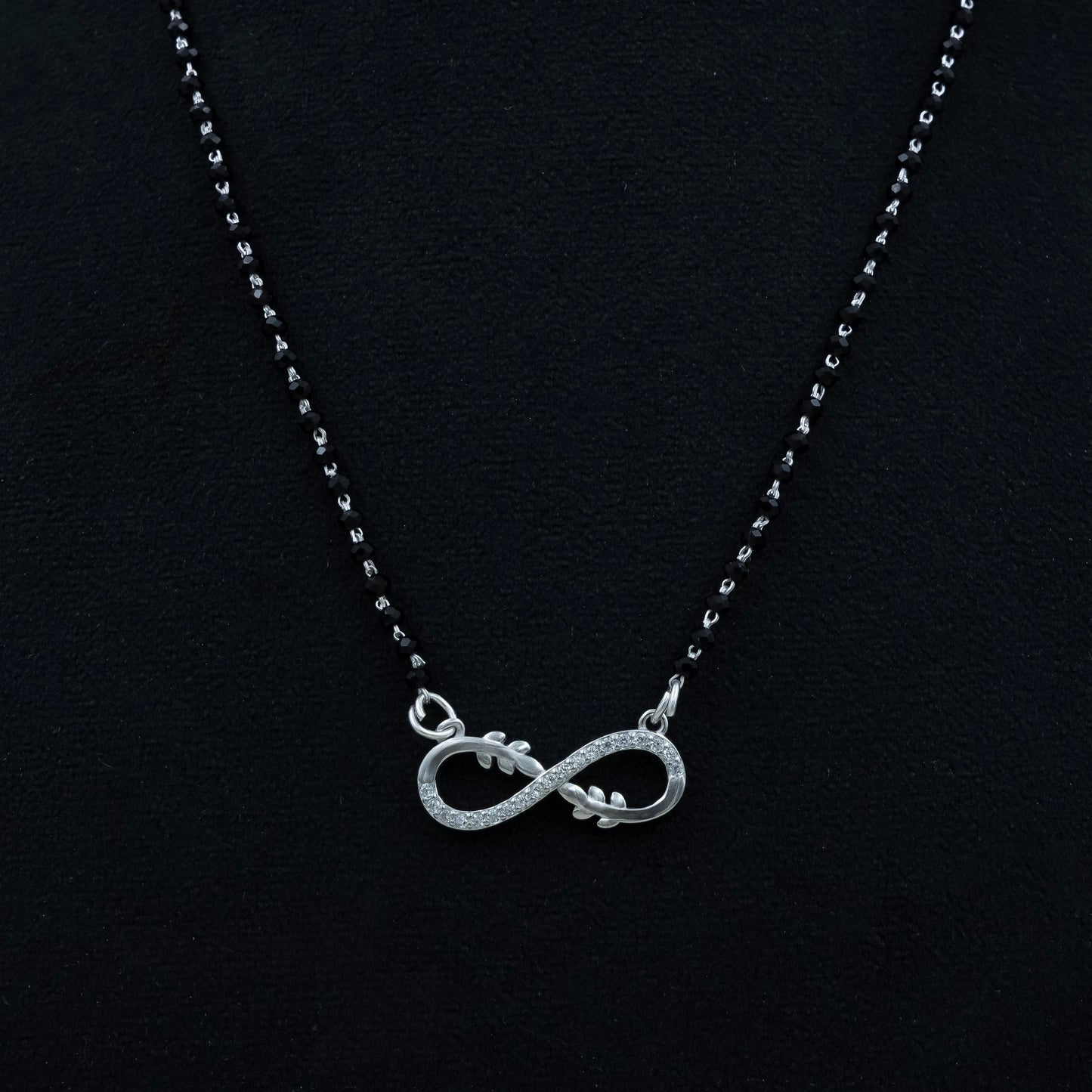 Leaf Infinity Silver Mangalsutra