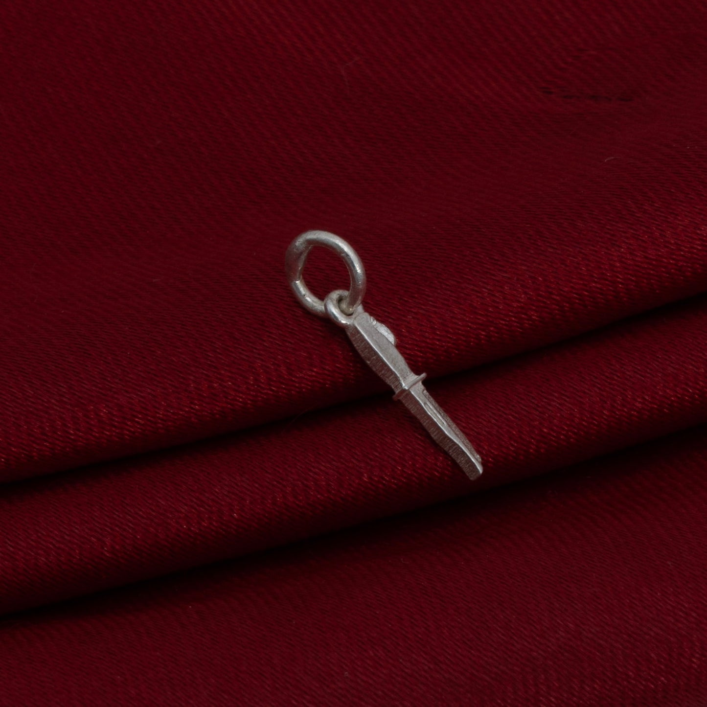 Silver Knife(chaku) Pendant With Chain