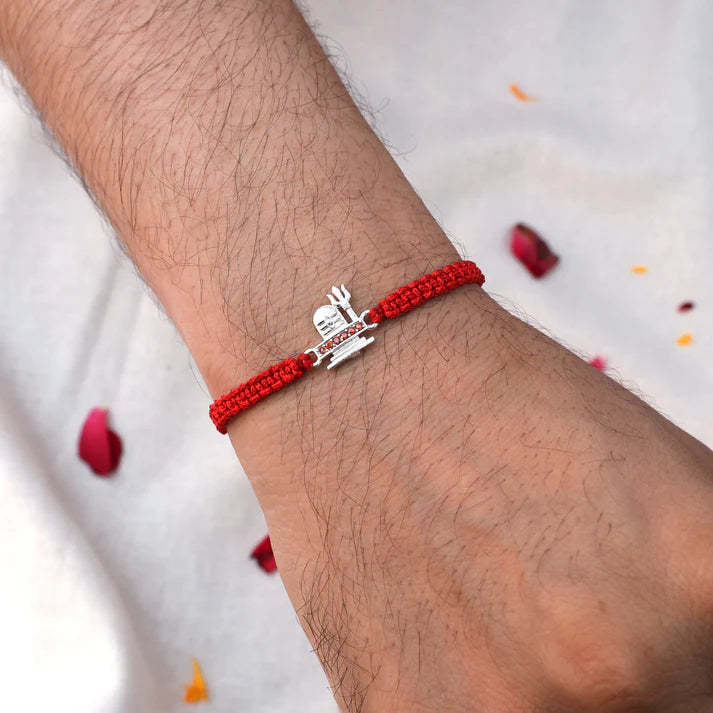 Mahadev Shivling Silver Rakhi