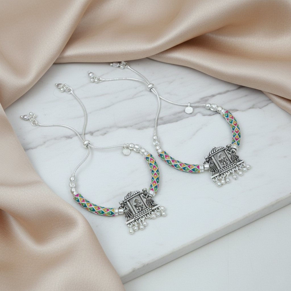 Adjustable Doli Design Silver Anklet