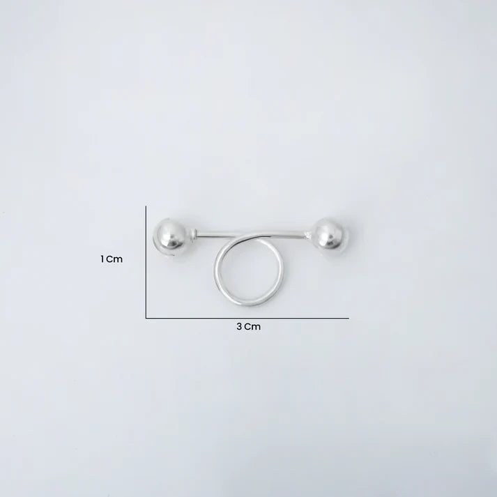 Elegant Minimalist Double Spiral Silver Earrings