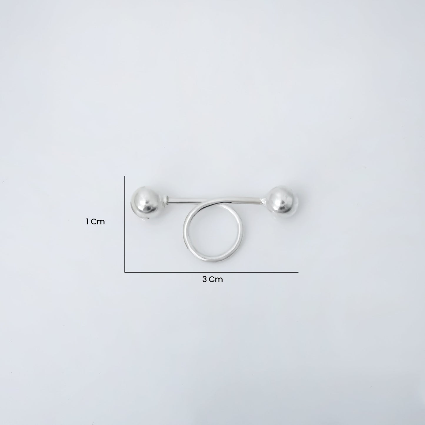 Elegant Minimalist Double Spiral Silver Earrings