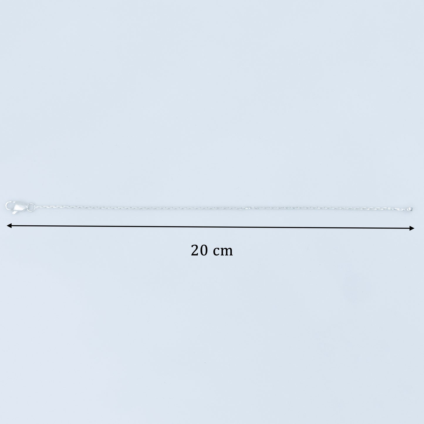 Slim Plain Boy Silver Chain Bracelet