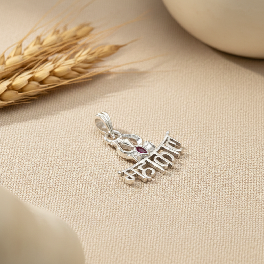 Mahadev Mahakal Silver Locket/Pendent with Trishul