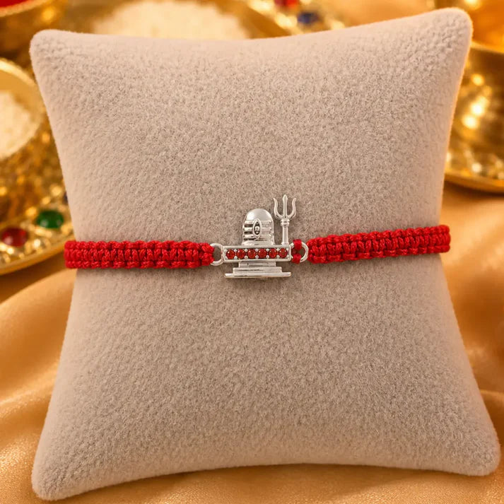 Mahadev Shivling Silver Rakhi