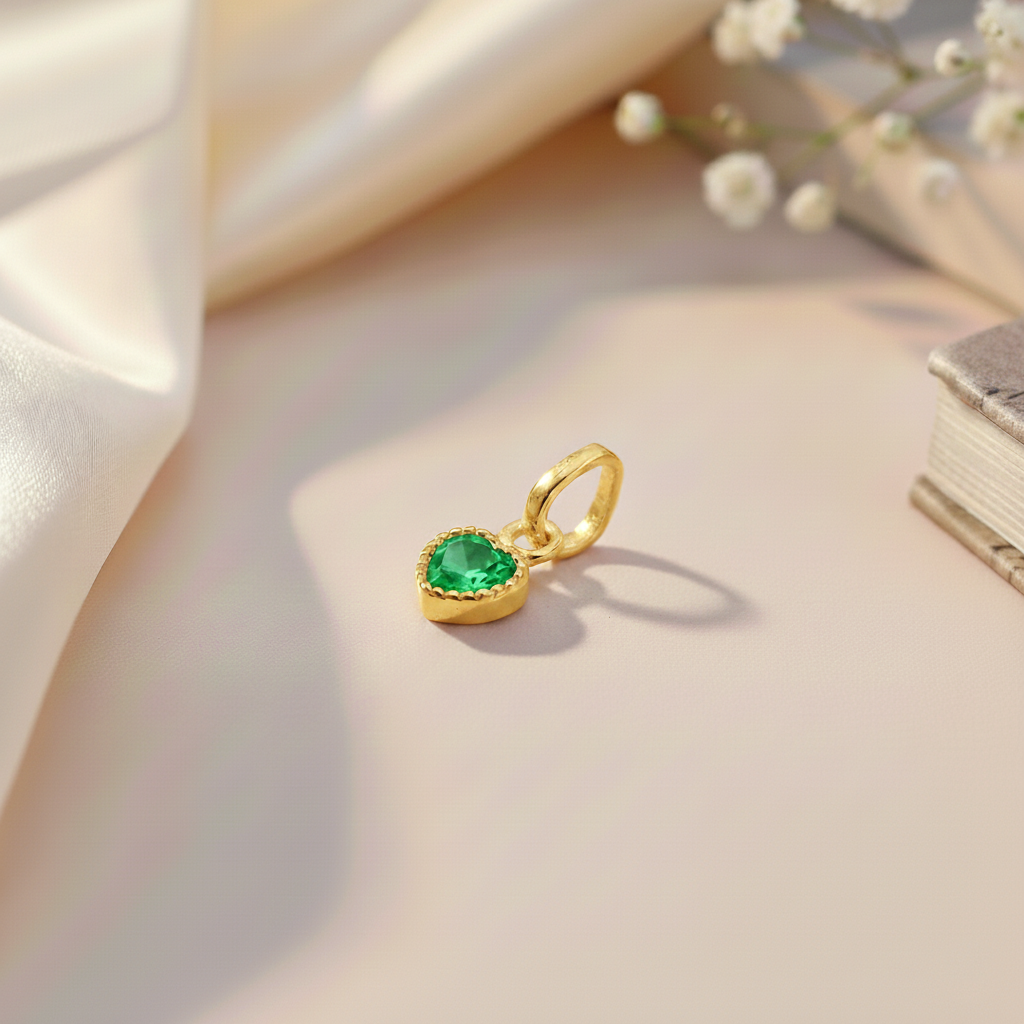 Heart Shape Pendent & Chain (Gold Polish)