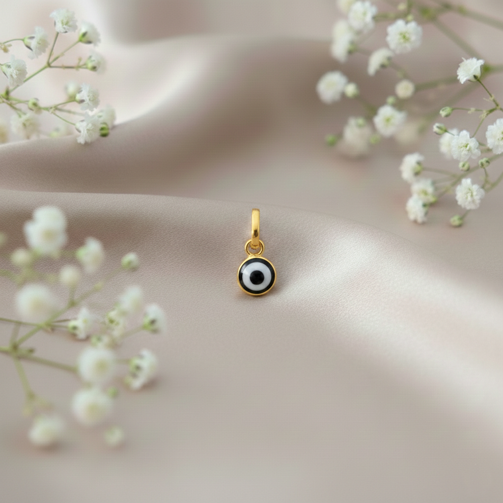 Silver Evil Eye Different Colors Pendant Gold Polish Necklace for Protection