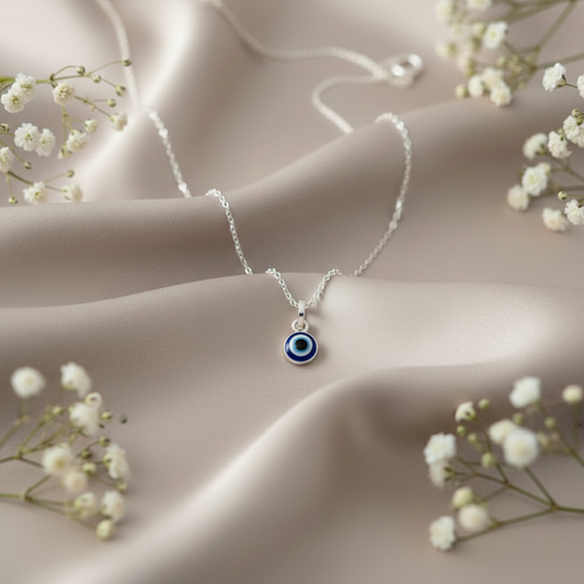 Silver Evil Eye Different Colors Pendant Necklace for Protection