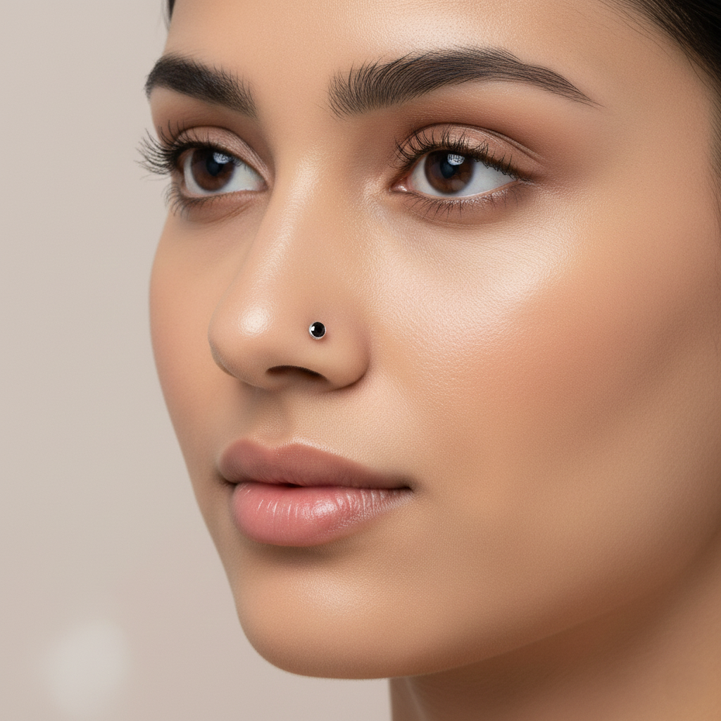 Trendy Silver Stud Nose Pins